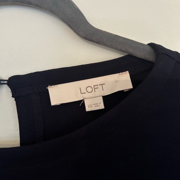 LOFT navy blue Short Sleeve Dress - Picture 2 of 4